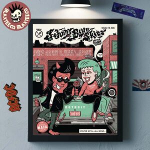 Johnny Blue Skies Detroit Michigan 2026 Event Poster With The Dark Clouds October 10 2026 Home Decor Poster Canvas