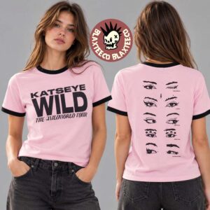 Katseye The Wildworld Tour 2026 Merch Pink Ringer T-Shirt
