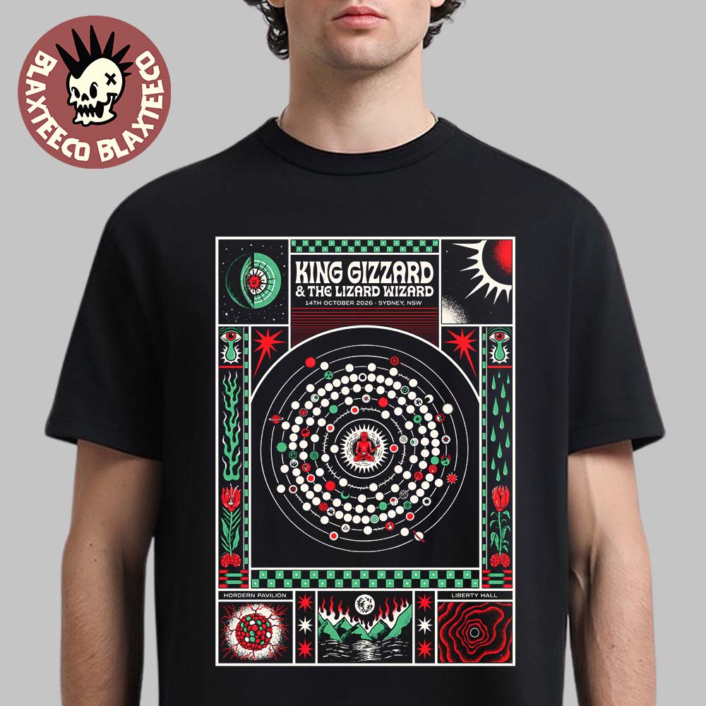 King Gizzard And The Lizard Wizard Sydney NSW Australia 2026 Event Poster 14 October 2026 Unisex T-Shirt King Gizzard And The Lizard Wizard Sydney NSW Australia 2026 Event Poster 14 October 2026 Unisex T-Shirt