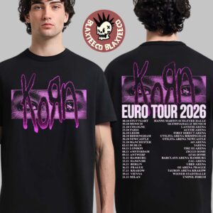 Korn Follow The Leader Euro Tour 2026 Merch Schedule Dates Two Sided T-Shirt