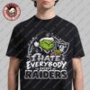 Kansas City Chiefs Grinch I Hate Everybody Except Chiefs NFL Fans Christmas Gift Holiday T-Shirt