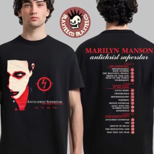 Marilyn Manson Antichrist Superstar 30th Anniversary 2026 Merch Album Cover And Track List T-Shirt