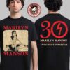 Marilyn Manson Antichrist Superstar 30th Anniversary 2026 Merch Dates Back Two Sided T-Shirt