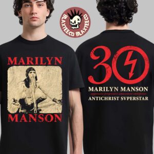 Marilyn Manson Antichrist Superstar 30th Anniversary 2026 Merch Sepia Photo Eating Noodle T-Shirt
