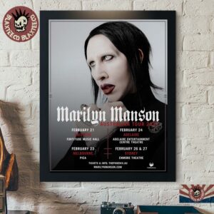 Marilyn Manson Australian Tour 2027 Schedule Dates Decor Poster Canvas