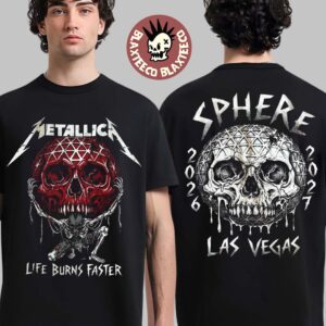 Metallica Las Vegas Live At Sphere 2026 2027 Life Burns Faster Tour Merch Atlas Sun T-Shirt
