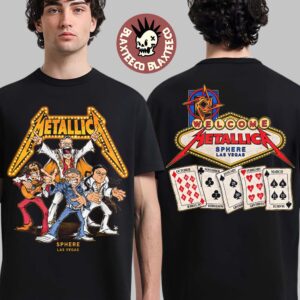 Metallica Las Vegas Live At Sphere 2026 Life Burns Faster 2026 2027 Merch Band Elvis Style Play Cards T-Shirt