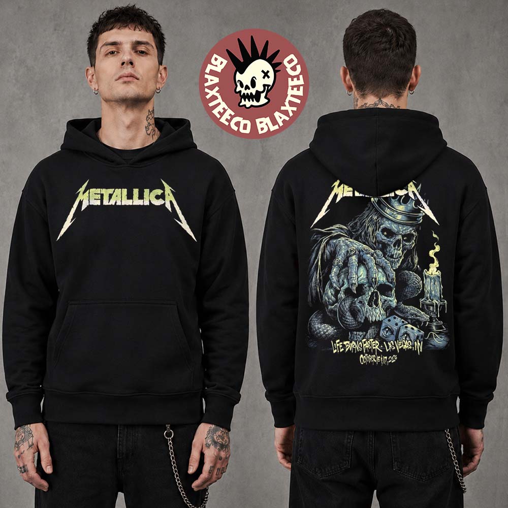 Metallica Life Burns Faster 2026 Week 3 Pop Up Shop Merch Live At Sphere Las Vegas October 15 17 2026 Hoodie Metallica Life Burns Faster 2026 Week 3 Pop Up Shop Merch Live At Sphere Las Vegas October 15 17 2026 Hoodie