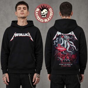 Metallica Life Burns Faster Las Vegas 2026 Night 1 Venue Merch Live At Sphere October 1 2026 Ktulu Hoodie