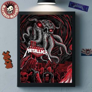 Metallica Life Burns Faster Las Vegas 2026 Night 1 Venue Poster Live At Sphere October 1 2026 Ktulu Art Poster Canvas
