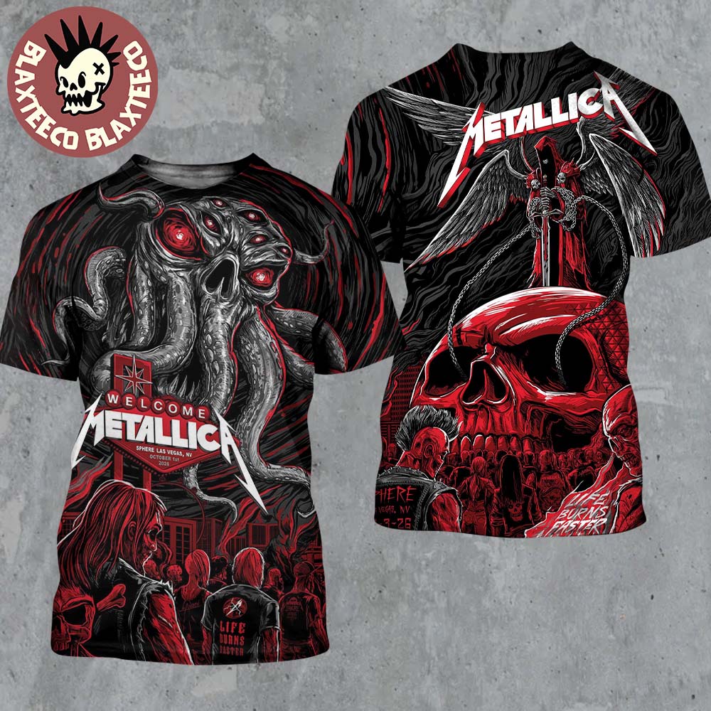 Metallica Life Burns Faster Las Vegas 2026 Week 1 Night 1 And 2 Combined Venue Poster Set Live At Sphere October 1 3 2026 All Over Print Shirt Metallica Life Burns Faster Las Vegas 2026 Week 1 Night 1 And 2 Combined Venue Poster Set Live At Sphere October 1 3 2026 All Over Print Shirt