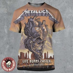 Metallica Life Burns Faster Week 2 Pop Up Shop Merch Poster Las Vegas NV Live At Spheres October 8 And 10 2026 All Over Print Shirt
