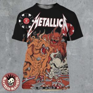 Metallica Live At Sphere Las Vegas 2026 Week 2 Night 1 Venue Poster Life Burns Faster Tour October 8 2026 All Over Print Shirt