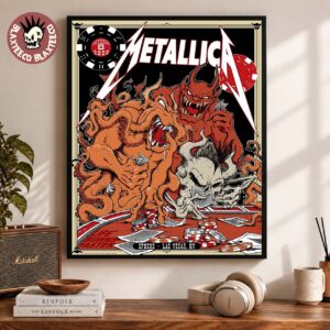 Metallica Live At Sphere Las Vegas 2026 Week 2 Night 1 Venue Poster Life Burns Faster Tour October 8 2026 Decor Poster Canvas