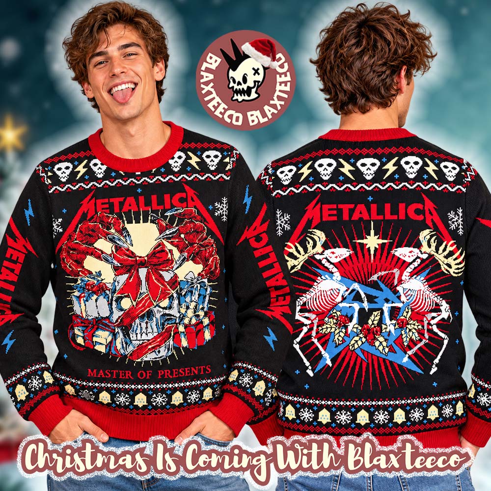 Metallica Master Of Presents 2026 Holiday Christmas Ugly Sweater Metallica Master Of Presents 2026 Holiday Christmas Ugly Sweater