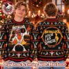 Budweiser Logo Snowflakes And Pine Trees Red And White Personalized Christmas Ugly Sweater