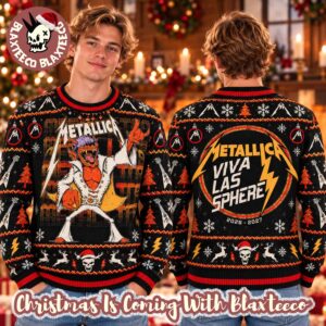Metallica Viva Las Vegas Live At Sphere 2026 Life Burns Faster 2026 2027 Elvis Red Demon Christmas Ugly Sweater