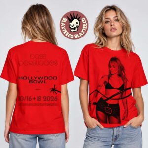 Miley Cyrus Bass Persuades Hollywood Bowl 2026 Event Merch Red Tee October 16 18 2026 T-Shirt