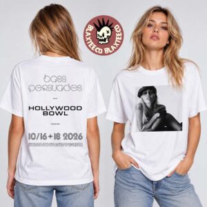 Miley Cyrus Bass Persuades Hollywood Bowl 2026 Event Merch White Tee October 16 18 2026 T-Shirt