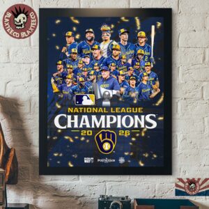 Milwaukee Brewers 2026 MLB National League Champions Win Our Way Home Decor Poster Canvas