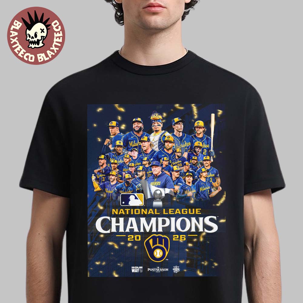 Milwaukee Brewers 2026 MLB National League Champions Win Our Way Unisex T-Shirt Milwaukee Brewers 2026 MLB National League Champions Win Our Way Unisex T-Shirt