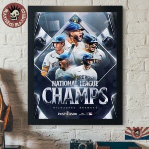 Milwaukee Brewers 2026 NL Champs Sweep Los Angeles Dodgers 4-0 Home Decor Poster Canvas