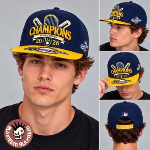 Milwaukee Brewers 2026 World Series Champions Navy And Yellow Snapback Hat
