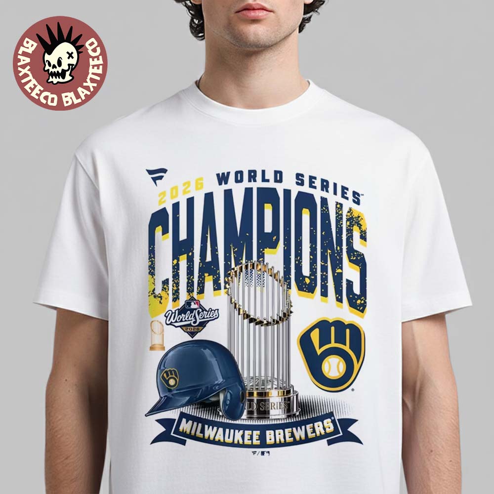 Milwaukee Brewers 2026 World Series Champions Wild Pitch T-Shirt White Milwaukee Brewers 2026 World Series Champions Wild Pitch T-Shirt White