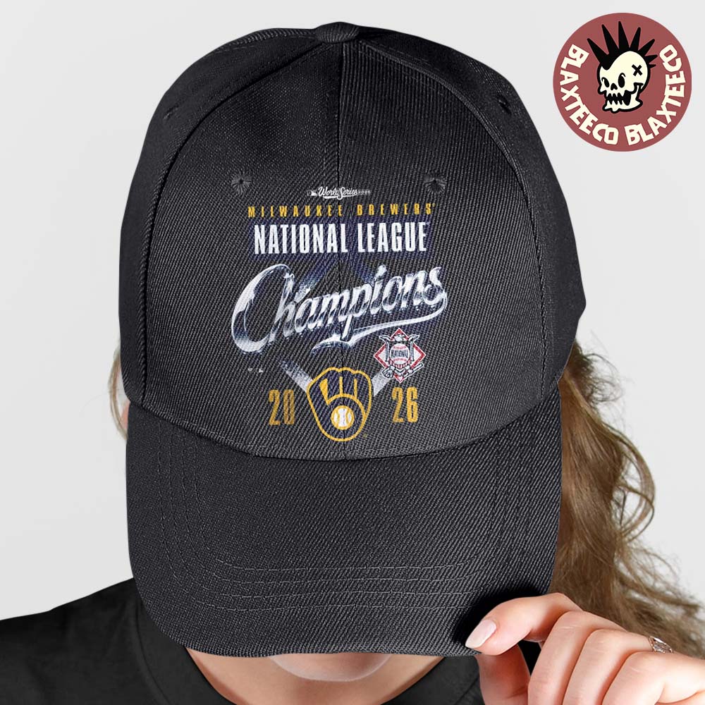 Milwaukee Brewers Fanatics 2026 National League Champions Locker Room Logo Cap Hat Snapback Milwaukee Brewers Fanatics 2026 National League Champions Locker Room Logo Cap Hat Snapback