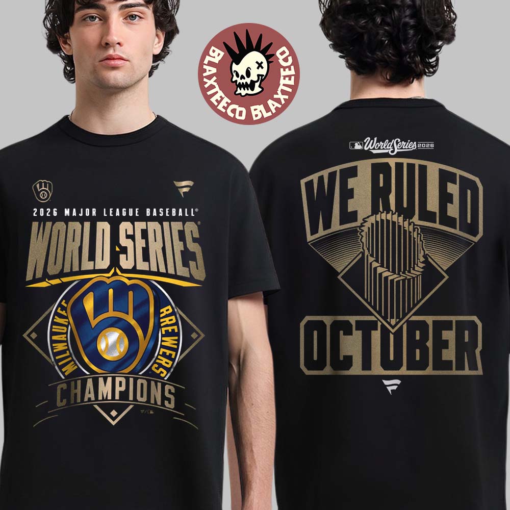 Milwaukee Brewers Fanatics 2026 World Series Champions Locker Room T-Shirt Milwaukee Brewers Fanatics 2026 World Series Champions Locker Room T-Shirt