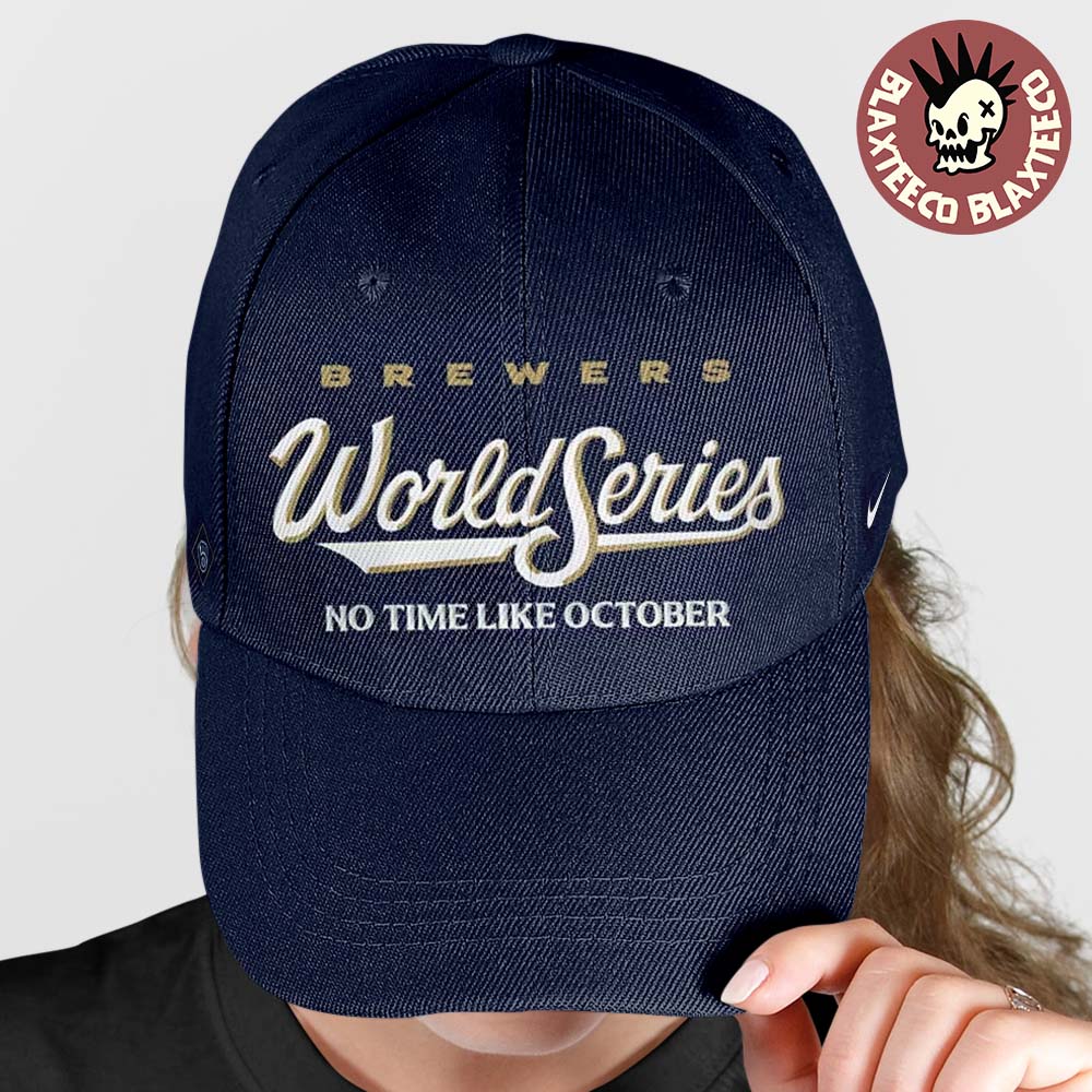 Milwaukee Brewers Nike Navy 2026 MLB World Series Authentic Collection No Time Like October Cap Hat Snapback Milwaukee Brewers Nike Navy 2026 MLB World Series Authentic Collection No Time Like October Cap Hat Snapback