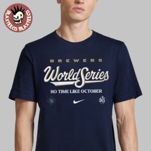 Milwaukee Brewers Nike Navy 2026 MLB World Series Authentic Collection No Time Like October T-Shirt