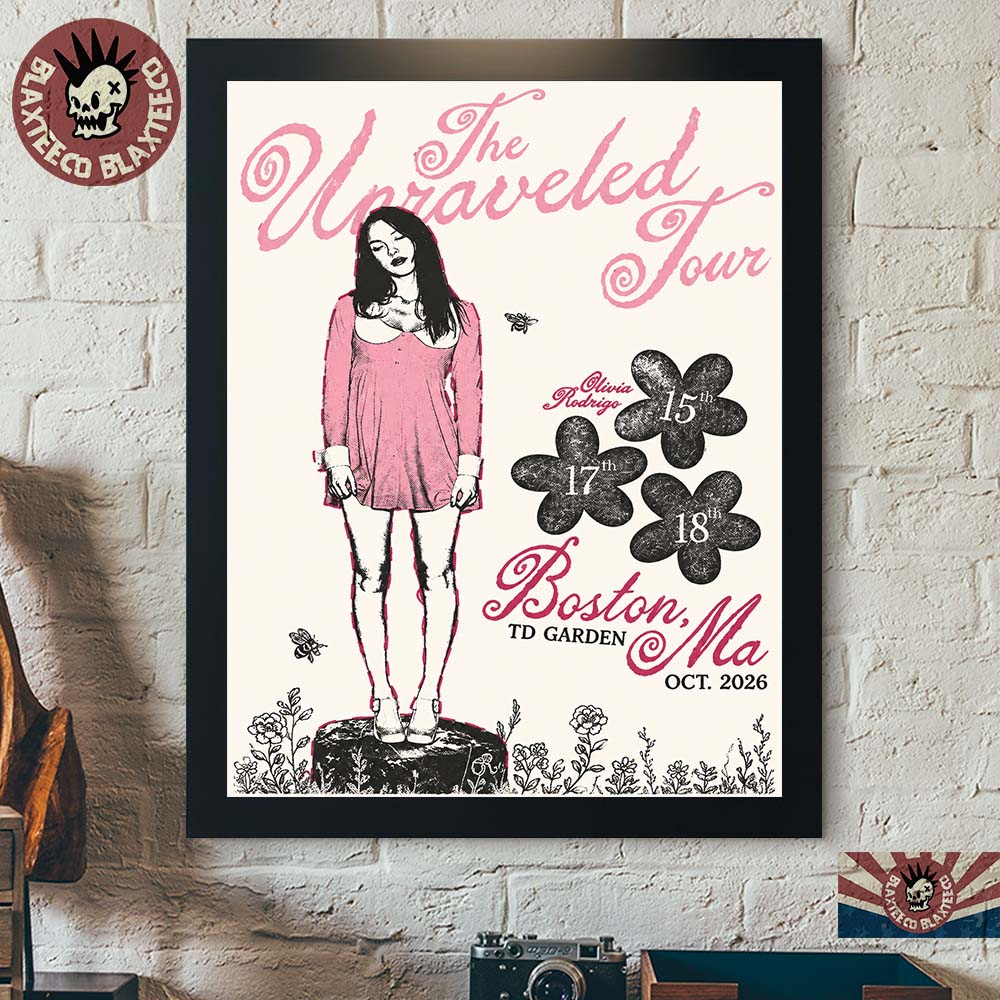 Olivia Rodrigo Boston MA 2026 Event Poster TD Garden The Unraveled Tour October 15 17 18 2026 Home Decor Poster Canvas Olivia Rodrigo Boston MA 2026 Event Poster TD Garden The Unraveled Tour October 15 17 18 2026 Home Decor Poster Canvas