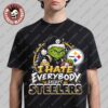 Philadelphia Eagles Grinch I Hate Everybody Except Eagles NFL Fans Christmas Gift Holiday T-Shirt