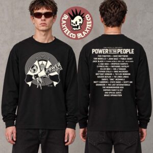 Power To The People 2026 Merch Columbia MD October 3 Merriweather Post Pavilion Lineup Globe Long Sleeve Tee