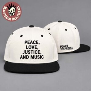 Power To The People 2026 Merch Columbia MD October 3 Merriweather Post Pavilion Peace Love Justice And Music Snapback Hat