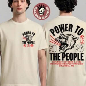 Power To The People 2026 Merch Columbia MD October 3 Merriweather Post Pavilion The Tiger Two Sided T-Shirt