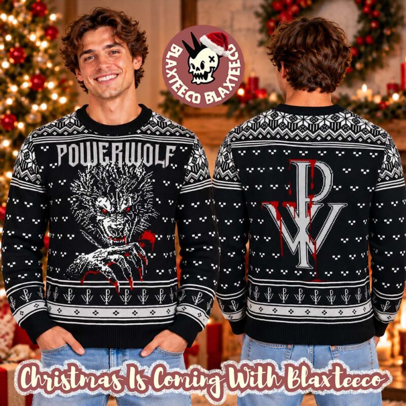 Powerwolf Bloody Werewolf Holiday Christmas Jumper 2026 Ugly Sweater