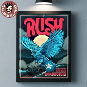 Rush Houston Texas Event Poster 2026 Tour Live At Toyota Center October 1 2026