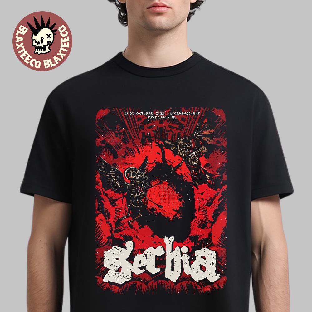 Serbia Monterrey NL 2026 Event Poster Live At Escenario GNP Seguros 17 De Octubre 2026 Essentials T-Shirt Serbia Monterrey NL 2026 Event Poster Live At Escenario GNP Seguros 17 De Octubre 2026 Essentials T-Shirt