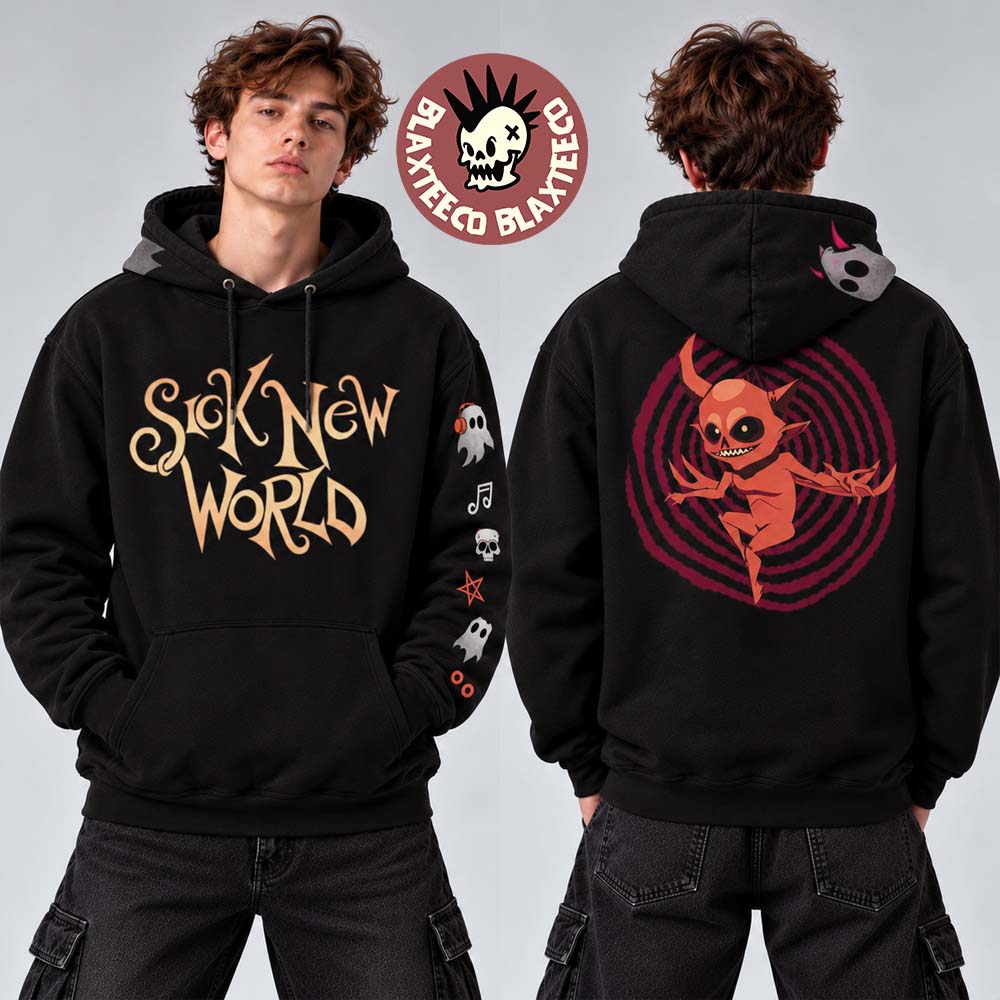Sick New World Texas 2026 Festival Merch Pop Up At Texas Motor Speedway Oct 24 Spiral Red Devil Hoodie Sick New World Texas 2026 Festival Merch Pop Up At Texas Motor Speedway Oct 24 Spiral Red Devil Hoodie