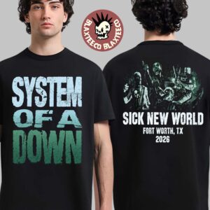 System Of A Down SOAD Sick New World Texas 2026 Event Tee Fort Worth TX October 24 2026 Band Portrait T-Shirt
