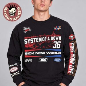 System Of A Down SOAD Sick New World Texas 2026 Merch Fort Worth TX October 24 2026 Racing Long Sleeve
