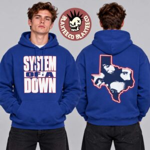 System Of A Down SOAD Sick New World Texas 2026 Merch Fort Worth TX October 24 2026 Toxicity Texas Map Hoodie