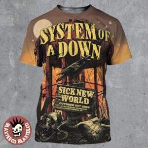 System Of A Down SOAD Sick New World Texas 2026 Specific Poster Fort Worth TX October 24 2026 All Over Print Shirt