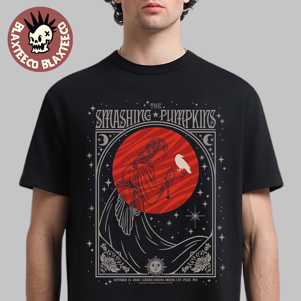 The Smashing Pumpkins St. Paul MN 2026 Concert Poster Live At Grand Casino Arena October 13 2026 Unisex T-Shirt The Smashing Pumpkins St. Paul MN 2026 Concert Poster Live At Grand Casino Arena October 13 2026 Unisex T-Shirt