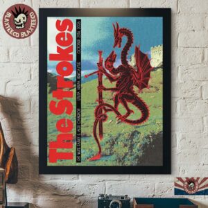 The Strokes Newcastle UK 2026 Event Poster Live At Utilita Arena Newcastle October 25 2026 Home Decor Poster Canvas
