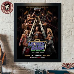 WWE Money In The Bank New Orleans 2026 Women’s Ladder Match Poster Canvas