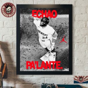 William Contreras Echao Pa’Lante Jordan Brand Celebrates Milwaukee Brewers 2026 World Series Champions Poster Canvas