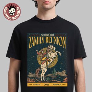 Zach Brown Band Morrison CO 2026 Zamily Reunion Venue Poster Live At Red Rocks Amphitheatre October 20 2026 T-Shirt